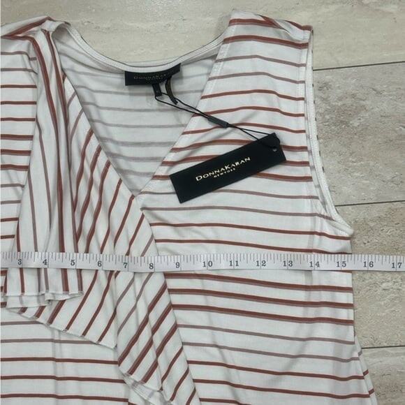 Donna Karan Striped Jersey Top - Picture 5 of 6